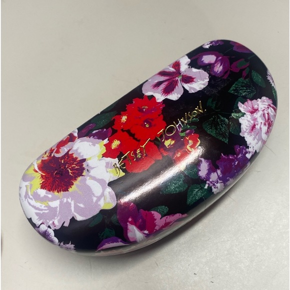 ❌❌SOLD❌❌Betsy Johnson Black Floral Hard Case Eye or Sunglasses - Picture 9 of 12